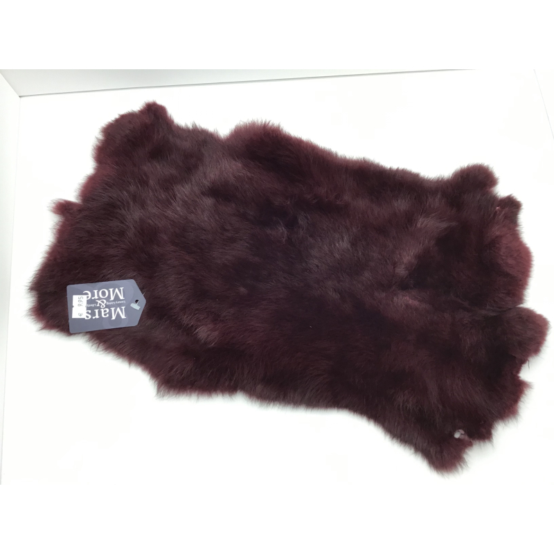 vacht konijn donker rood 20x40