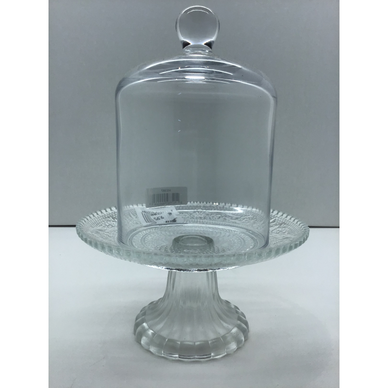 etagere met stolp glas 15x21