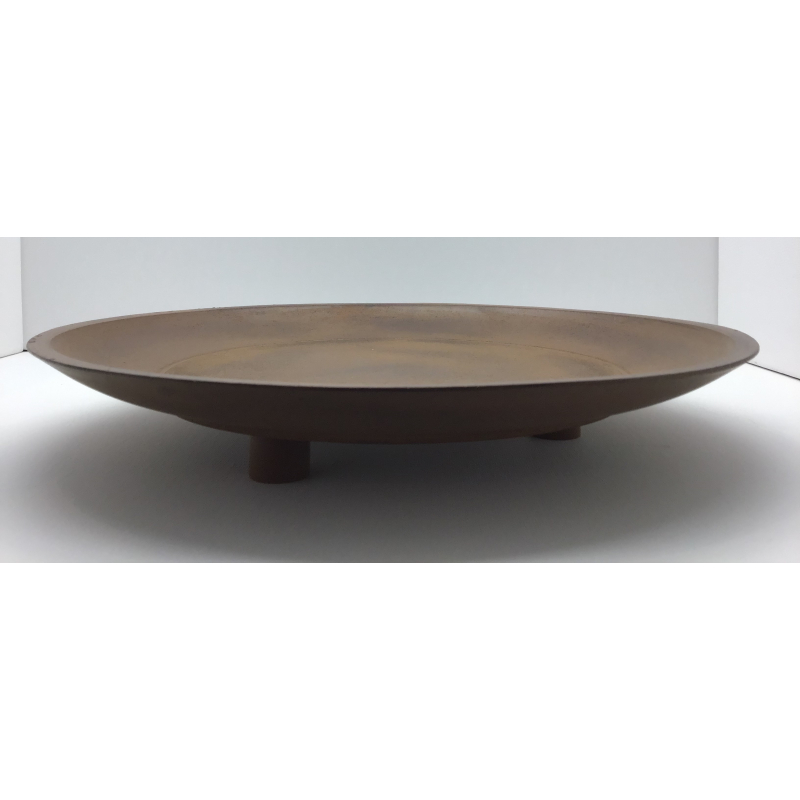 schaal op boten metaallook vintage bruin 31x4