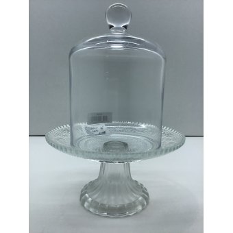 etagere met stolp glas 15x21