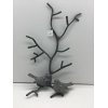 muurdeco tak grijs 2 vogel 19x34