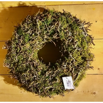 Krans moss wreath thick with bonsai 45cm