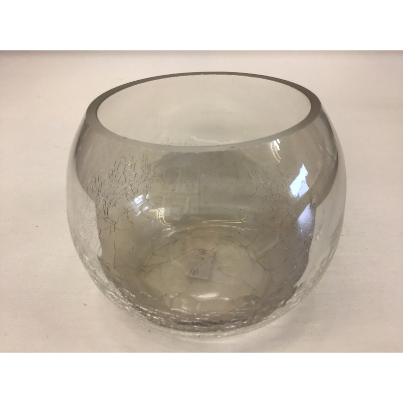 Vaas krakelee paarlemoer 12x10cm