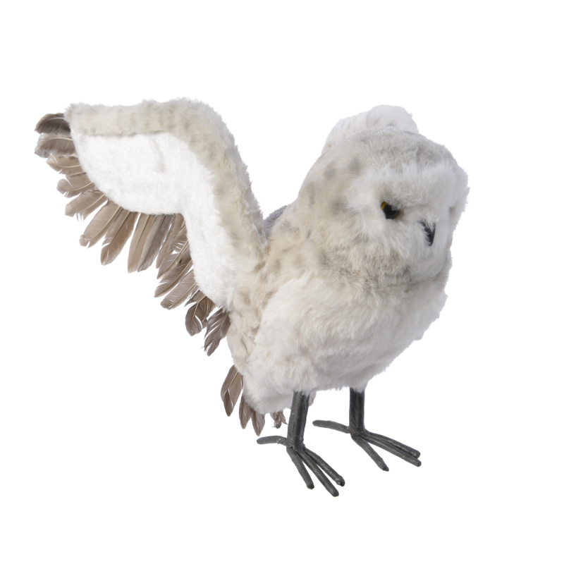 uil foam pluche grijs hang 23x75x12