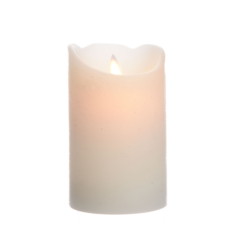 kaars led wax flakkerend creme 7.5x12.5cm