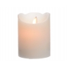 kaars led wax flakkerend creme 7.5x10cm