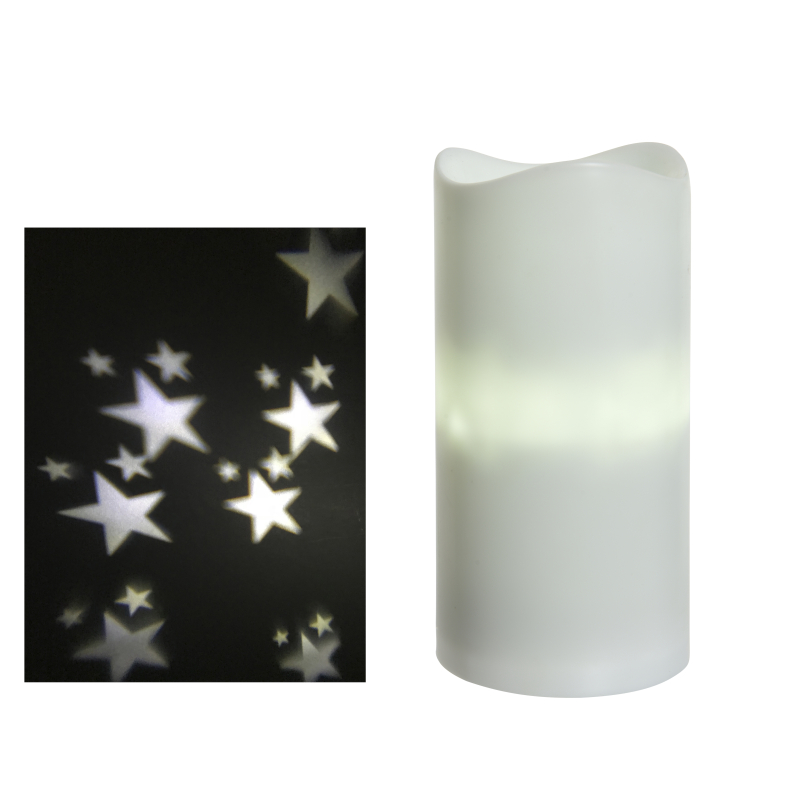 kaars led plc projetor warm wit