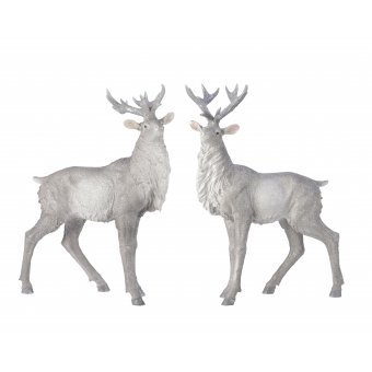 hert poly glitter assortiment grijs