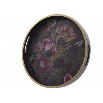 dienblad mdf dessin handvat zwart dia 35x4cm