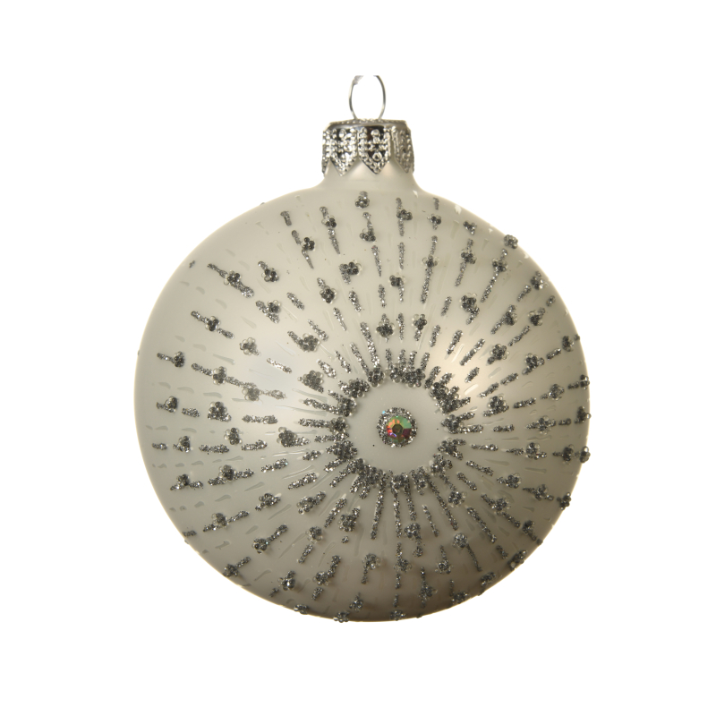 kerstbal sterrenregen winterwit