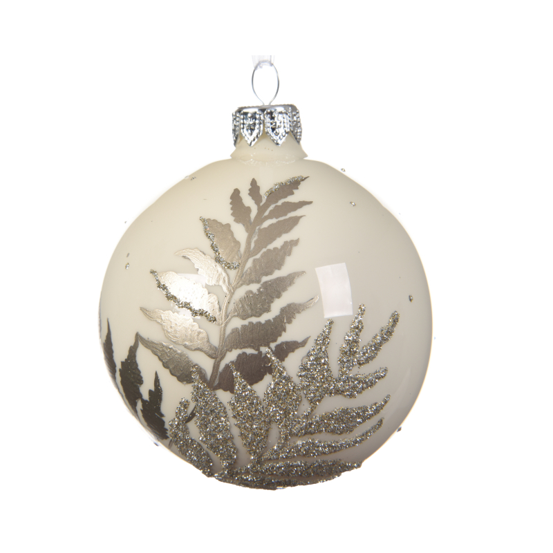 kerstbal glas varen wolwit