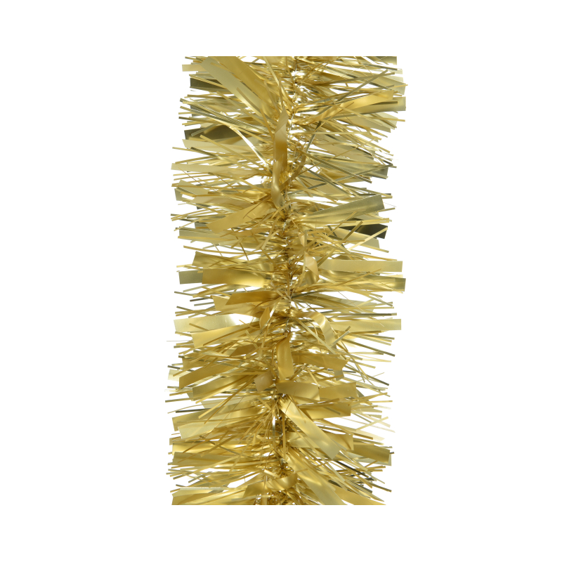 guirlande lametta mat licht goud 10x200