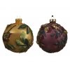 kerstbal glas bloem stof 10cm assortiment