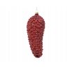 dennenappel glas rood 20cm 