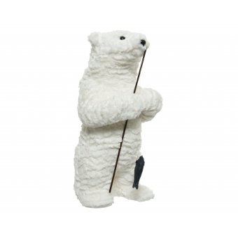 ijsbeer pluche vissend 22x22x45