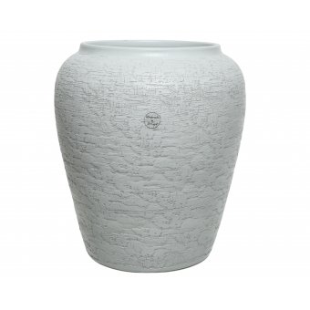 vaas terracotta structuur wit 35x35x40