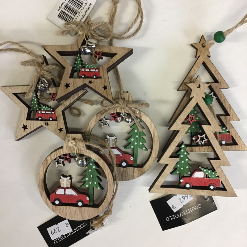 hanger hout ass. per stuk