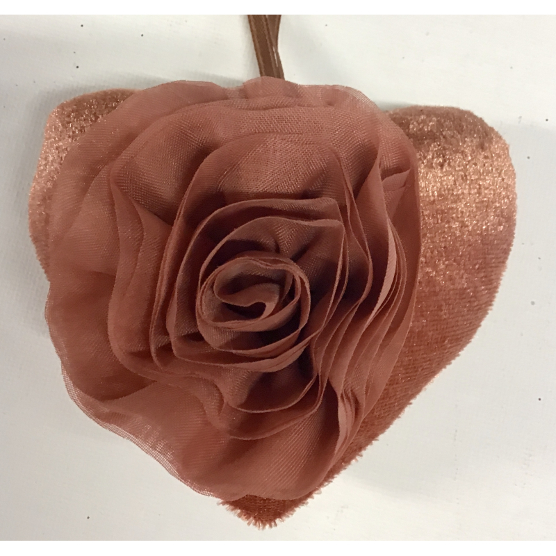 hanger hart met roos pluche