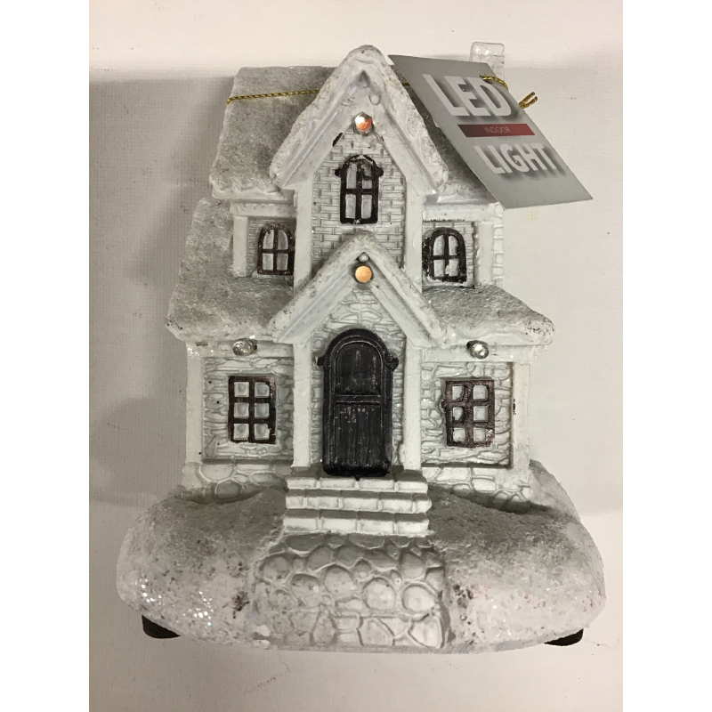 led huisje wit 13cm excl batt