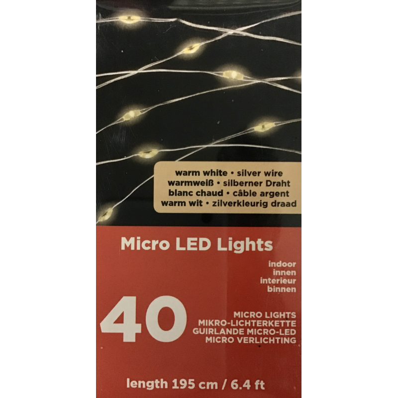 verlichting micro led 40 lamps excl. batt.