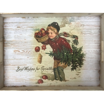 dienblad country christmas 30x41x4