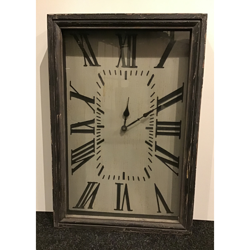 klok vintage rechthoekig 40x8x60