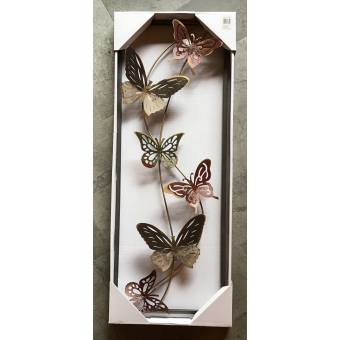 muurdeco vlinders metaal 70x30