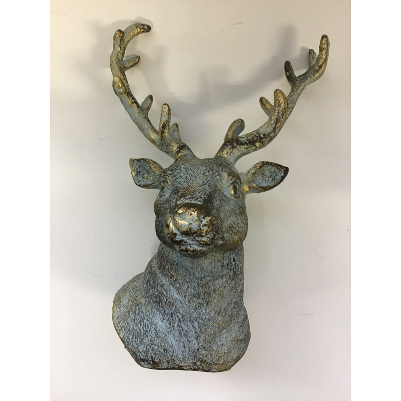 hertenkop goud/bronskleurig 10x20