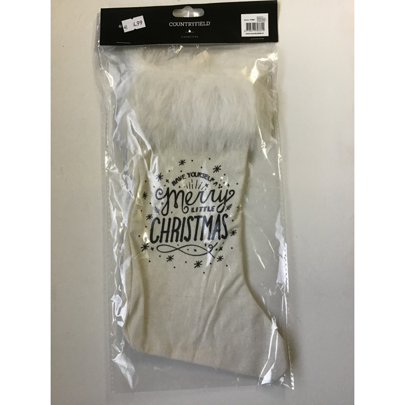 sok kerstsok wit 30cm