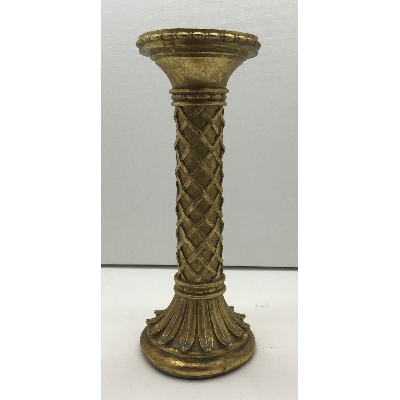 kaarsenhouder bladeren goud 45x13