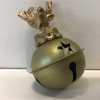 hanger bel rendier goud 8x4