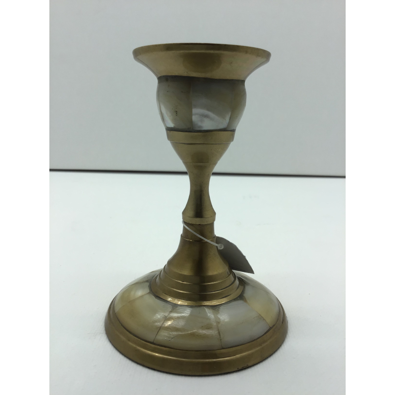 kaarsenhouder goud parelmoer 7x10