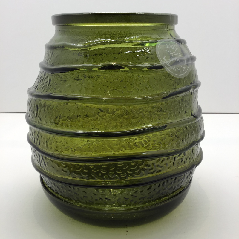 vaas glas groen 15x18