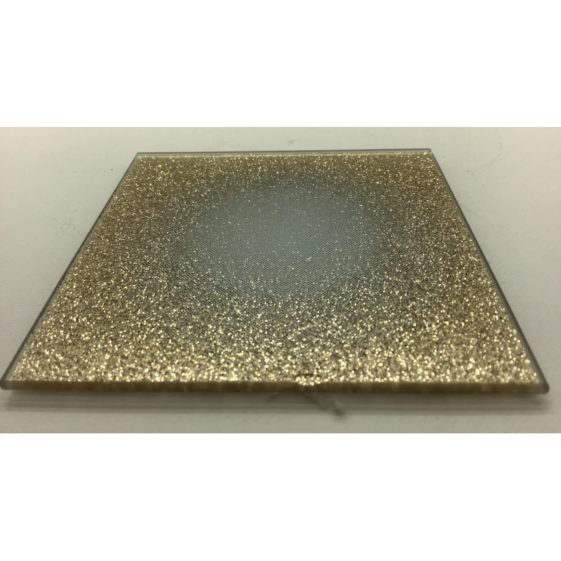 spieger kaarsdenplateau 10x10 met glitter