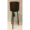 bloempot op poten aluminium bruin/koper 20x56
