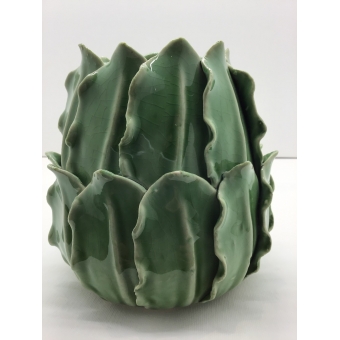 vaas porselein minty groen 14x14