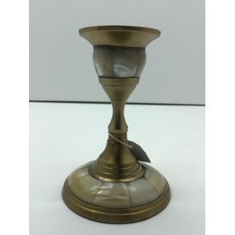 kaarsenhouder goud parelmoer 7x10