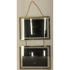 fotolijst duo aan kabel goud 21x15 x2 