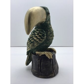 vogel toekan kitsch groen 9x17