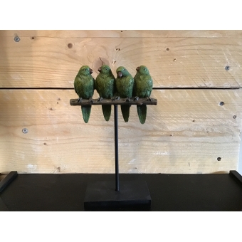 Vogels op stok, 26x15 (incl houder)