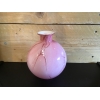 Vaas glas roze kras-design 19cm
