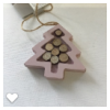 Kerstboom roze met boomstammetjes 8.5CM
