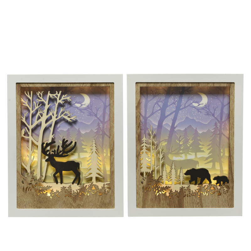 led lijsten tafereel 2 ass warm wit 12L 24x30cm