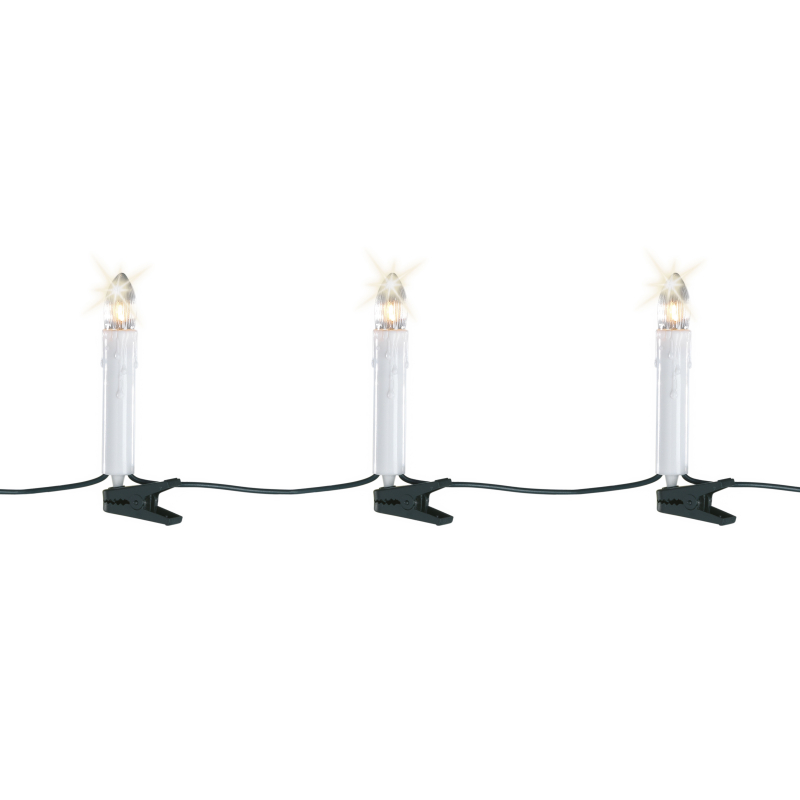 verlichting kaars clip groen helder 6mm 30 lampjes