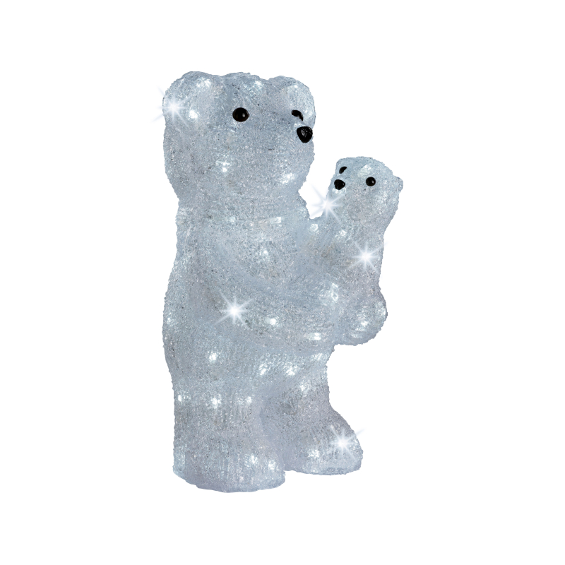 teddybeer led acryl jong koel wit 80L 23x23x40cm