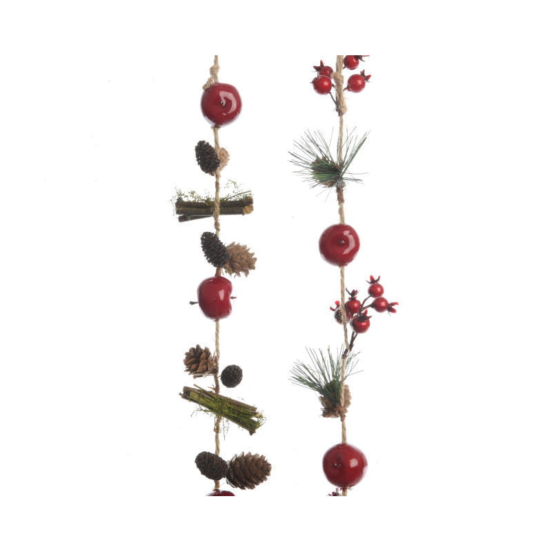 guirlande denneappel assortiment 110cm