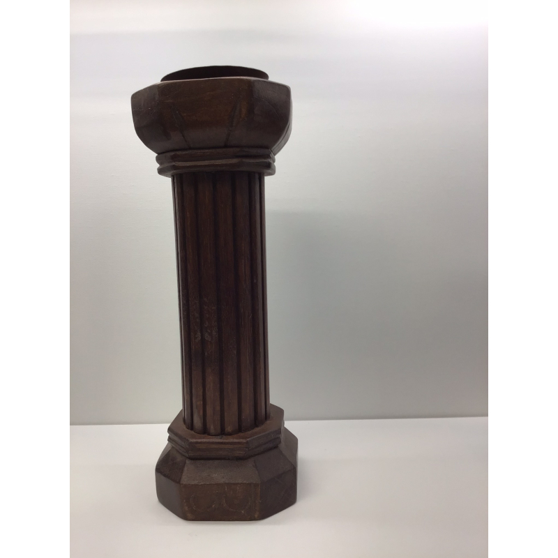 kaarsenhouder donker hout 16x42