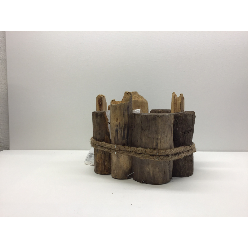bloempot hout natuur 22x17