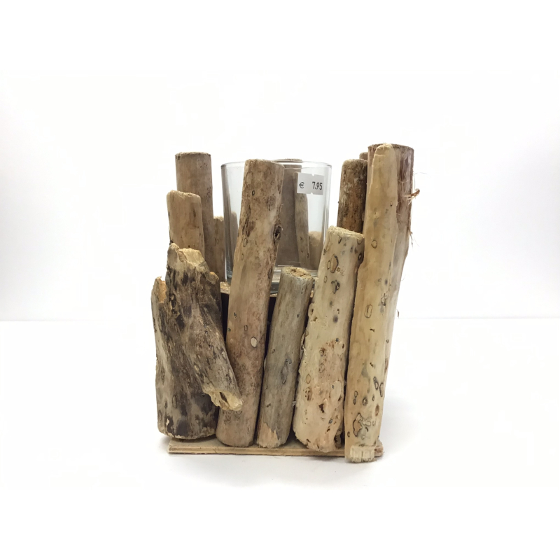 kaarsenhouder natuur waxine 14x18