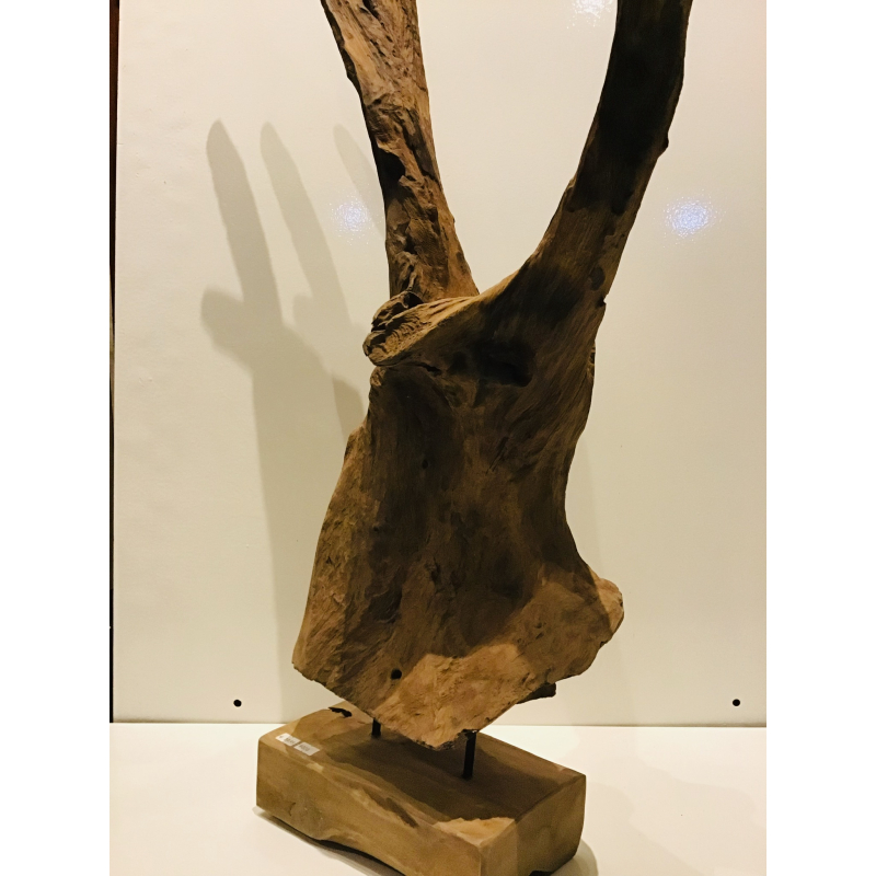 Houtskulptuur teakhout 20x60x12